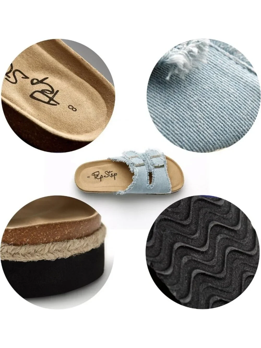 Comfortable Women's Slide Sandals with Soft Cork Footbed & Stylish Platform